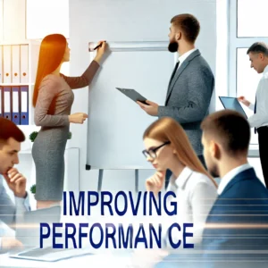 Inclusion et diversité dans le recrutement pour représenter la notion d’amélioration des performances, montrant une équipe concentrée, collaborant dans un environnement professionnel moderne et motivant.